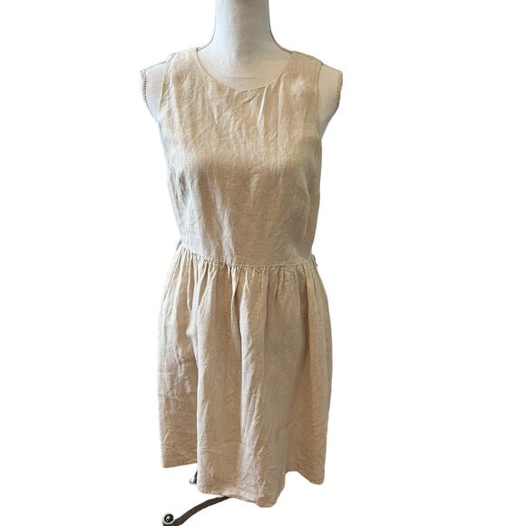 Michael Kors Dresses & Skirts - Michael Kors Linen Sleeveless Summer Dress Oatmeal 6